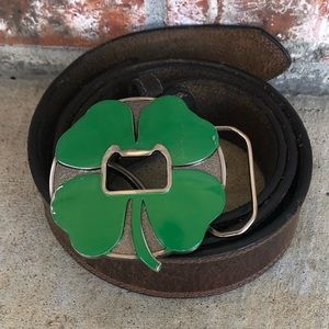 St Patty’s Day Accessory: 4 Leaf Clover Buckle!